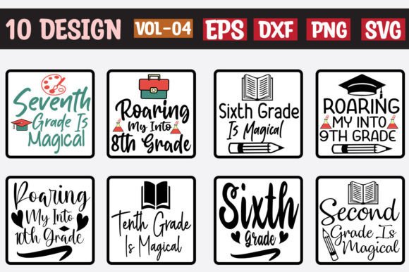 10 Back to School Bundle Vol-04: Graphics for Crafts & Content