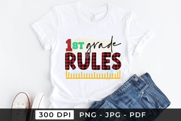 1st Grade Rules: Back to School Graphics for Crafts