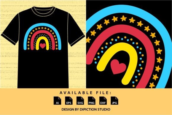 Back to School Rainbow Shirt SVG: Graphics for T-Shirt Designs