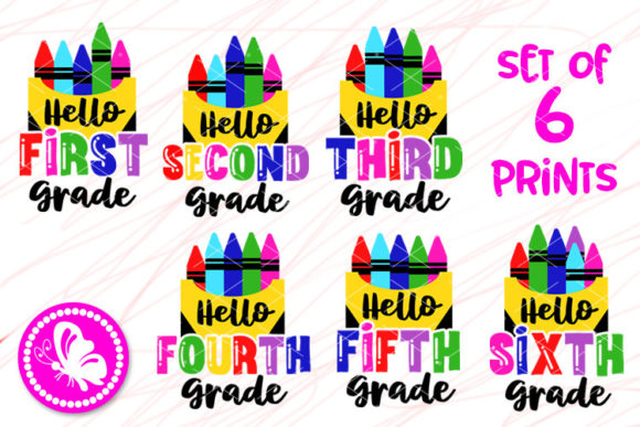 Bundle Hello 1st Grade Back to School Graphics & Crafts