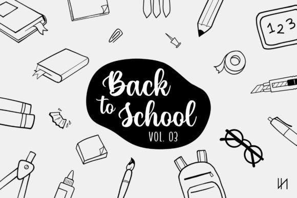 Hand Drawn Back to School Set – Vol. 03