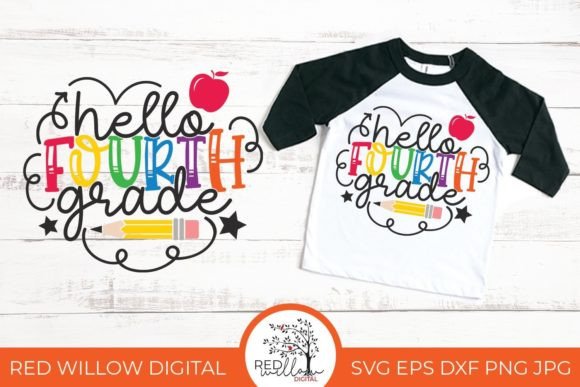 Hello Fourth Grade Back to School Graphics
