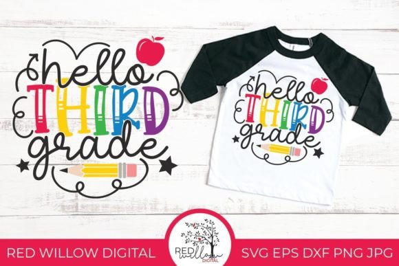 Hello Third Grade Back to School Graphics