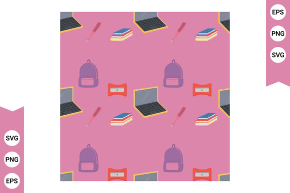 Pattern Back to School Digital Paper SVG