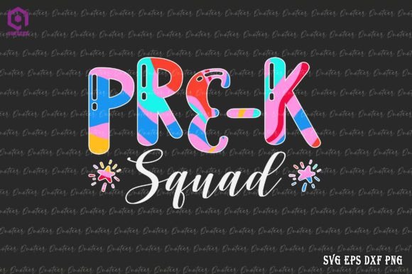 Pre-K Squad Tie Dye Back to School Graphics