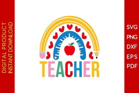 Teacher Rainbow Back to School SVG Shirt